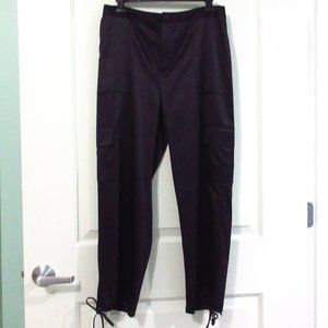eric casual satin jogger pants Black 6